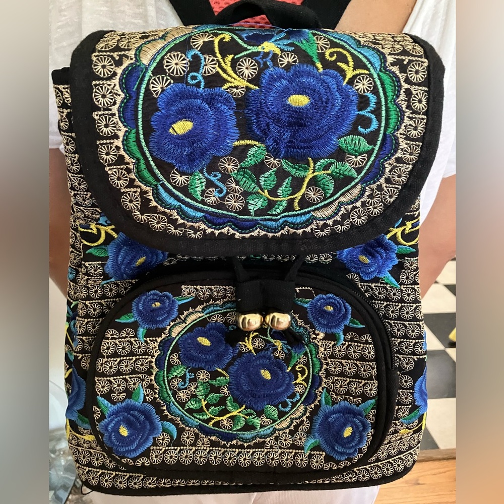 Embroidered Mini Backpack - image 5